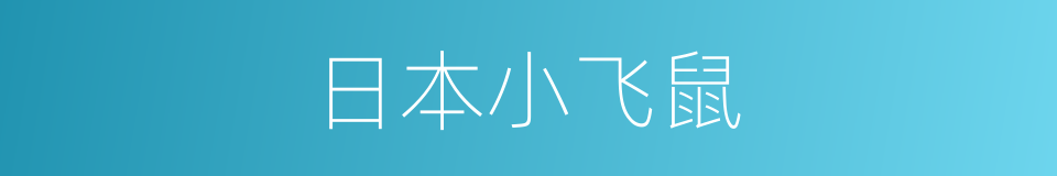 日本小飞鼠的同义词