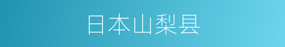 日本山梨县的同义词