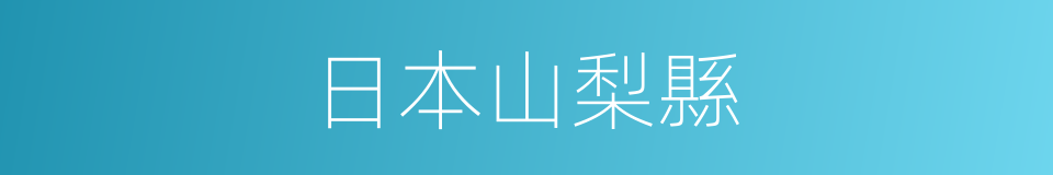 日本山梨縣的同義詞