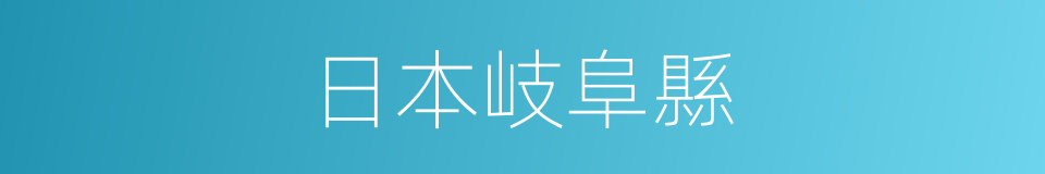 日本岐阜縣的同義詞