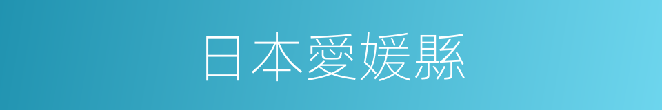 日本愛媛縣的同義詞