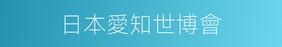日本愛知世博會的同義詞