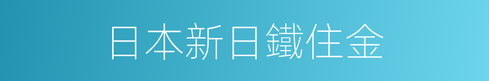 日本新日鐵住金的同義詞