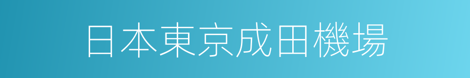 日本東京成田機場的同義詞