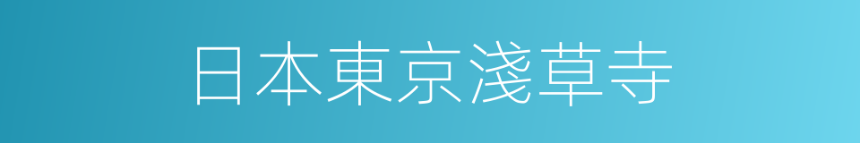 日本東京淺草寺的同義詞
