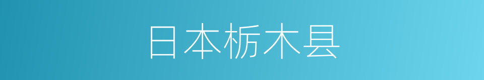 日本栃木县的同义词