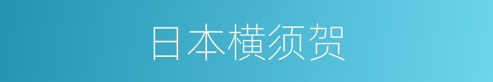 日本横须贺的同义词