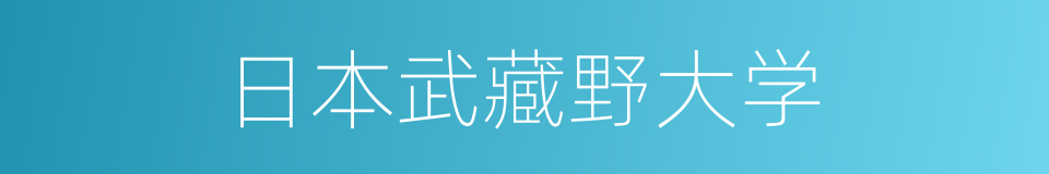 日本武藏野大学的同义词