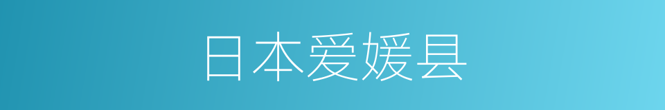 日本爱媛县的同义词