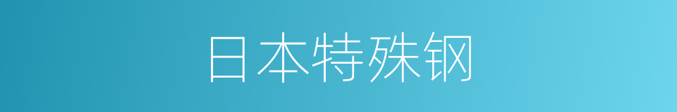 日本特殊钢的同义词