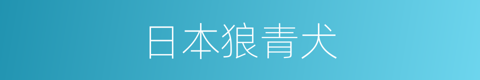 日本狼青犬的同义词