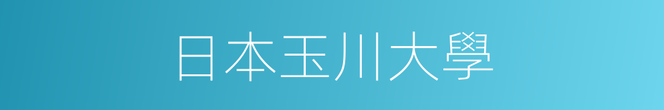 日本玉川大學的同義詞