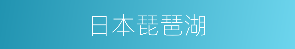 日本琵琶湖的同义词