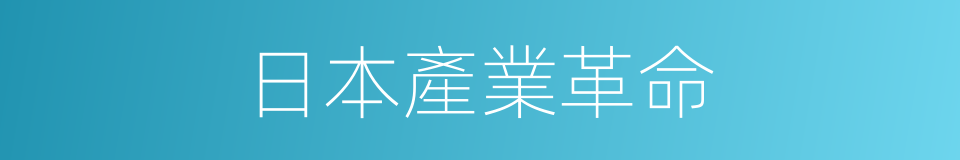 日本產業革命的同義詞