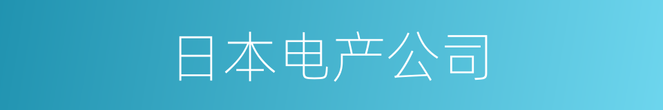 日本电产公司的同义词