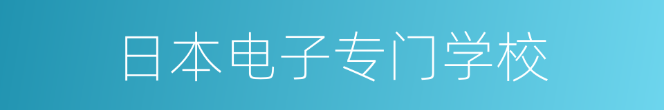 日本电子专门学校的同义词