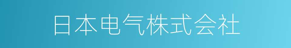 日本电气株式会社的同义词