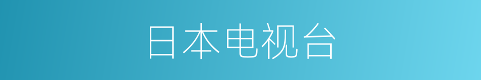 日本电视台的同义词