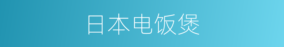 日本电饭煲的同义词