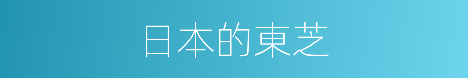 日本的東芝的同義詞