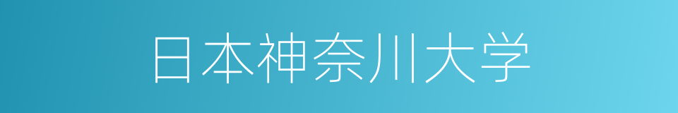 日本神奈川大学的同义词