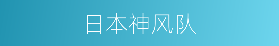 日本神风队的同义词