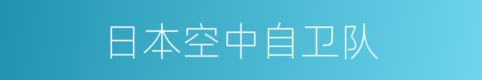 日本空中自卫队的同义词