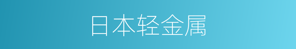 日本轻金属的同义词