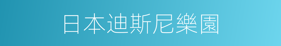 日本迪斯尼樂園的同義詞