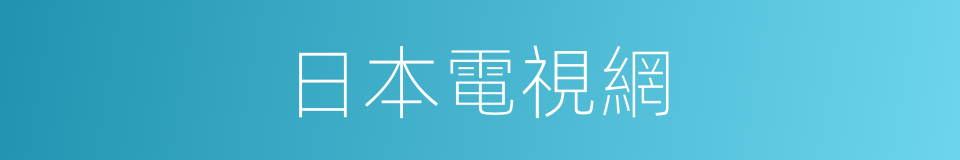 日本電視網的同義詞