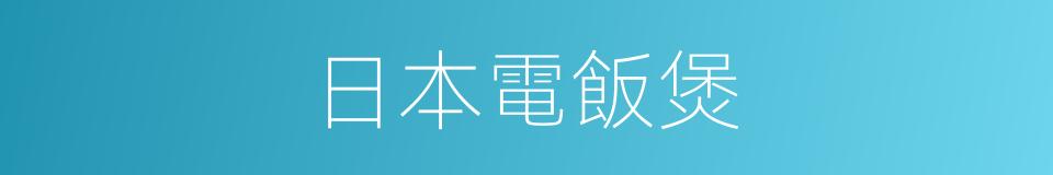 日本電飯煲的同義詞