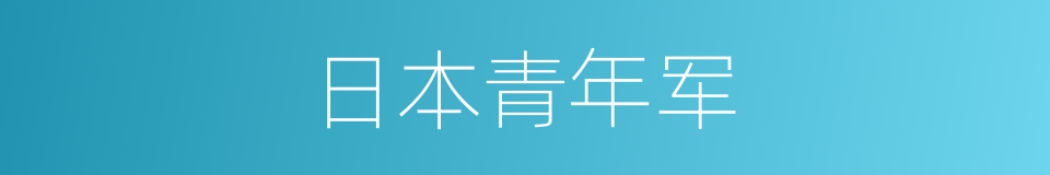 日本青年军的同义词