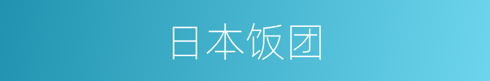 日本饭团的同义词