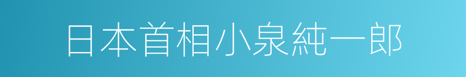 日本首相小泉純一郎的同義詞