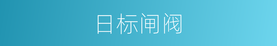 日标闸阀的同义词