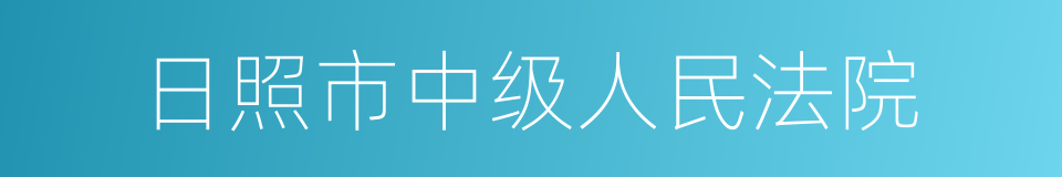 日照市中级人民法院的同义词