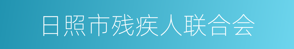 日照市残疾人联合会的同义词