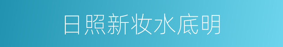 日照新妆水底明的同义词