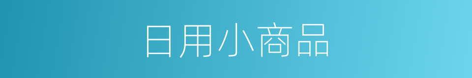 日用小商品的同义词