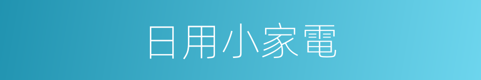 日用小家電的同義詞