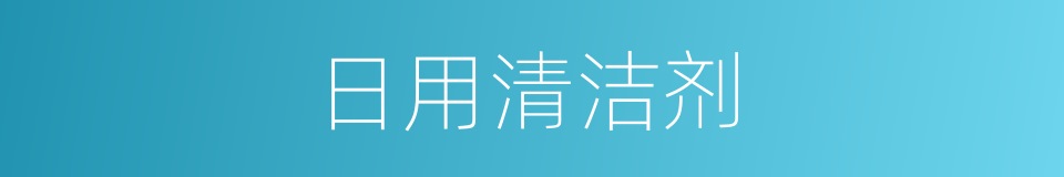 日用清洁剂的同义词