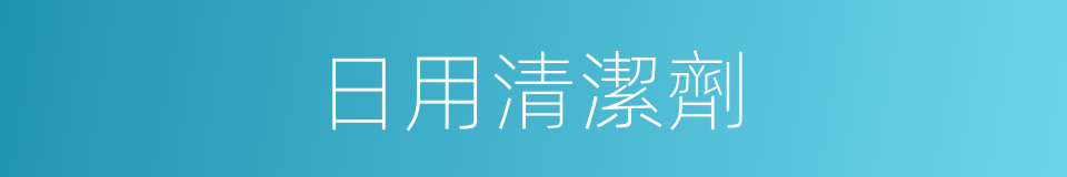 日用清潔劑的同義詞