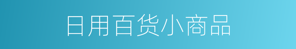 日用百货小商品的同义词