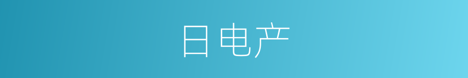 日电产的同义词