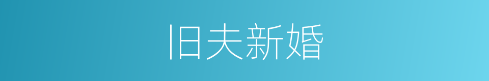 旧夫新婚的同义词