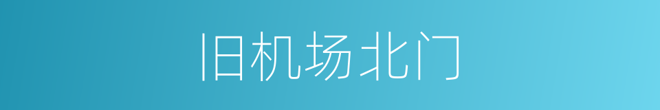 旧机场北门的同义词