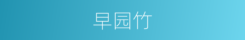 早园竹的同义词