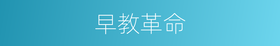 早教革命的同义词