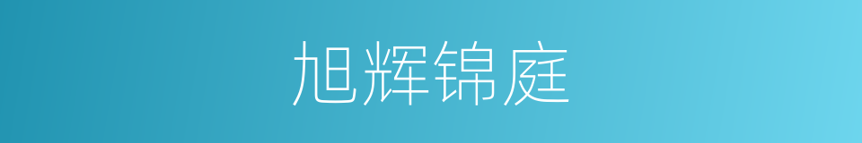 旭辉锦庭的同义词