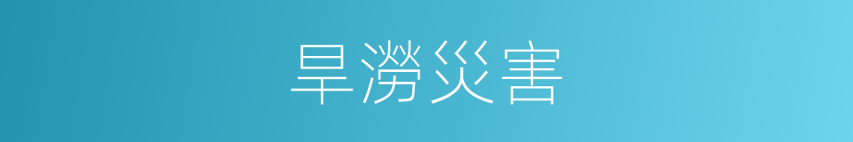 旱澇災害的同義詞